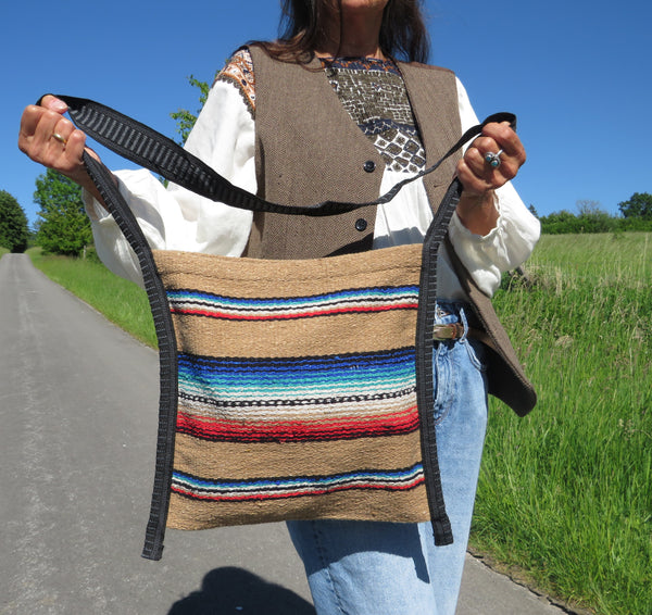 Boho Schultertasche  EL PASO Mexiko Style  70% Polyacryl 30% Polyester beige 33cm x32cm