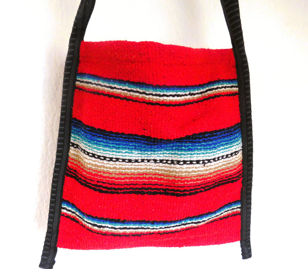 Hippie Hirtentasche  EL PASO Mexiko Style  70% Polyacryl 30% Polyester  rot 33cm x32cm