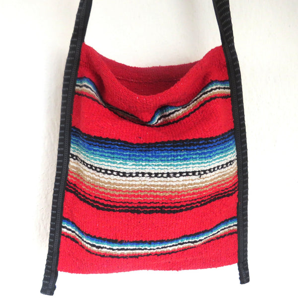 Hippie Hirtentasche  EL PASO Mexiko Style  70% Polyacryl 30% Polyester  rot 33cm x32cm