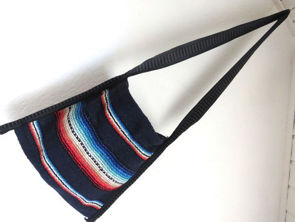 Hippie Hirtentasche  EL PASO Mexiko Style  70% Polyacryl 30% Polyester blau 33cm x32cm