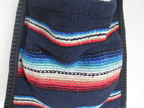 Hippie Hirtentasche  EL PASO Mexiko Style  70% Polyacryl 30% Polyester blau 33cm x32cm