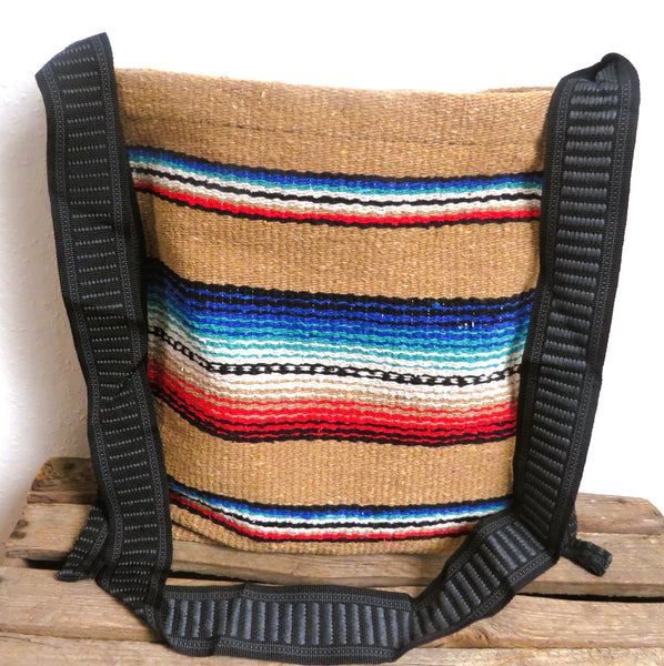 Boho Schultertasche  EL PASO Mexiko Style  70% Polyacryl 30% Polyester beige 33cm x32cm