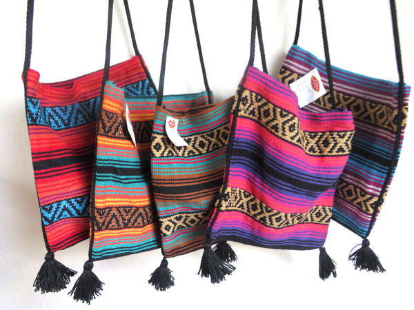 Hippie Hirtentasche  EL PASO im mexikanischen Stil  70% Polyacryl 30% Polyester orange  türkis