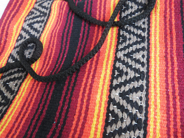 Ethno  Retro Hirtentasche  EL PASO im mexikanischen Stil  70% Polyacryl 30% Polyester rot orange