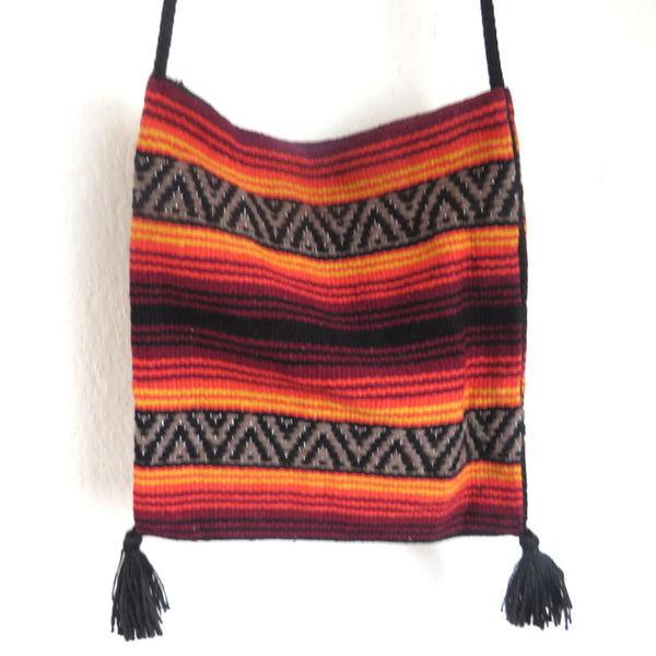Ethno  Retro Hirtentasche  EL PASO im mexikanischen Stil  70% Polyacryl 30% Polyester rot orange