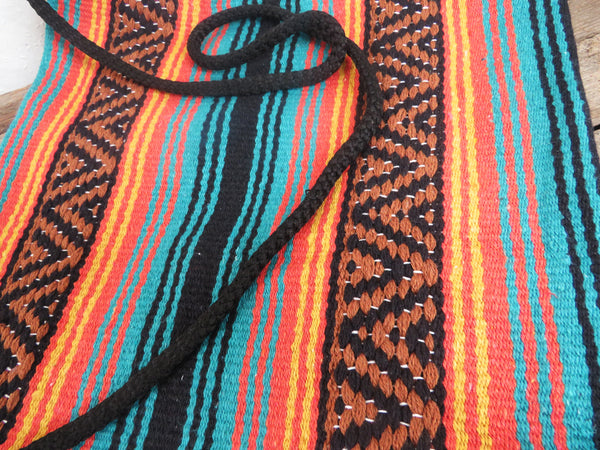 Hippie Hirtentasche  EL PASO im mexikanischen Stil  70% Polyacryl 30% Polyester braun orange