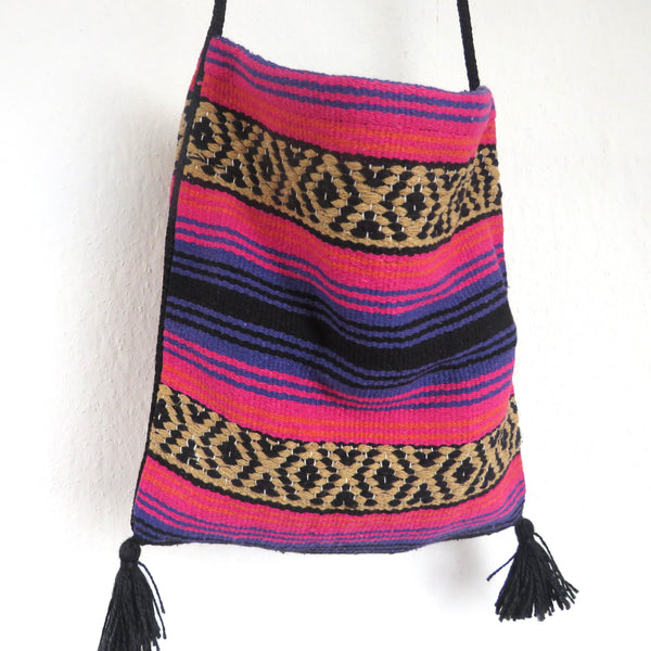Boho Festival Schultertasche  EL PASO mexikanisch  70% Polyacryl 30% Polyester  pink