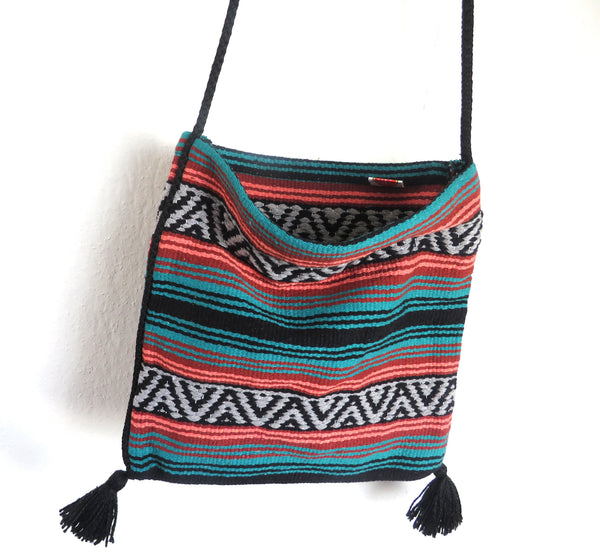 Retro Hippie Hirtentasche  EL PASO 70er Jahre 70% Polyacryl 30% Polyester bunt