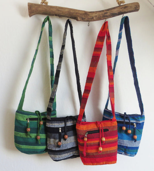 kleine Festival  Schultertasche gewebt orange  rot  Material 100% Baumwolle  24cm x 20cm Hersteller AW