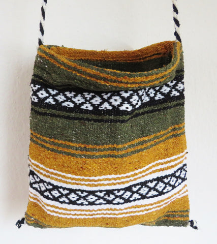 BALD WIEDER VERFÜGBAR mexikanische Hirtentasche  EL PASO Cross Body Boho Hippie handgewebt senf oliv  Material  50% Polyacryl 40% Polyester 10% Baumwolle Hersteller Molina Made in Mexico