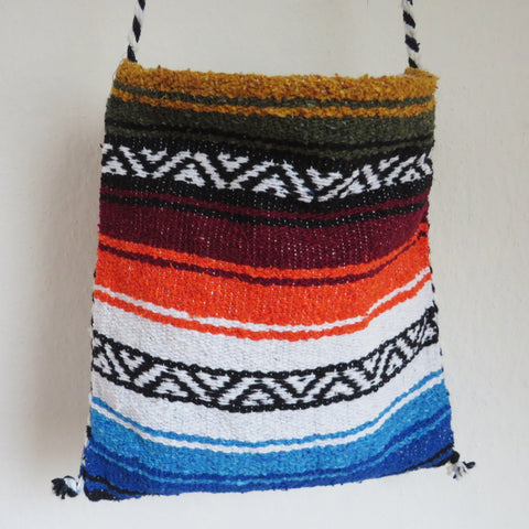 Ethno Schultertasche EL PASO  Mexiko Boho Hippie gewebt bunt mexican Blanket Bag  Material  50% Polyacryl 40% Polyester 10% Baumwolle Hersteller Molina Made in Mexico