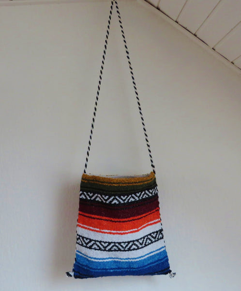 Ethno Schultertasche EL PASO  Mexiko Boho Hippie gewebt bunt mexican Blanket Bag  Material  50% Polyacryl 40% Polyester 10% Baumwolle Hersteller Molina Made in Mexico