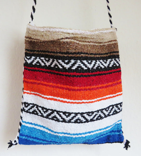 ZUR ZEIT  AUSVERKAUFT mexikanische Schultertasche EL PASO  Ethno Design Boho Hippie gewebt bunt mexican Blanket Bag  Material  50% Polyacryl 40% Polyester 10% Baumwolle Hersteller Molina Made in Mexico