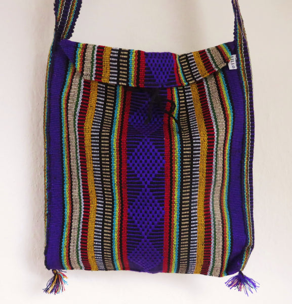 Indianer Schultertasche TAOS lila Mexiko gewebt Ethno Tasche Navajo Cross Body 50% Polyacryl 40% Polyester 10% Baumwolle Hersteller Molina Made in Mexico