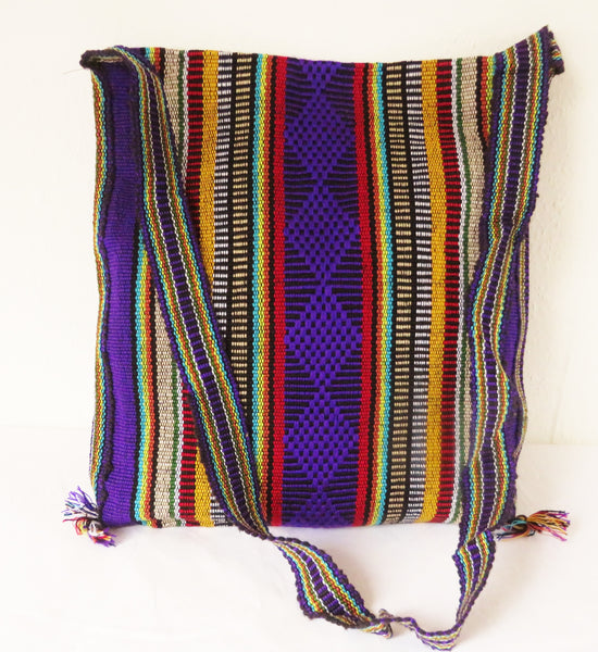 Indianer Schultertasche TAOS lila Mexiko gewebt Ethno Tasche Navajo Cross Body 50% Polyacryl 40% Polyester 10% Baumwolle Hersteller Molina Made in Mexico