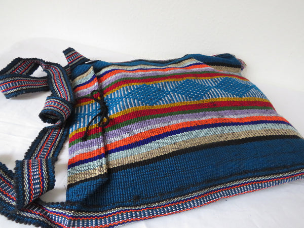 BALD WIEDER VERFÜGBAR mexikanische Boho Schultertasche TAOS petrol gewebt Ethno Tasche Navajo  50% Polyacryl 40% Polyester 10% Baumwolle Hersteller Molina Made in Mexico